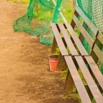 野球場のベンチ